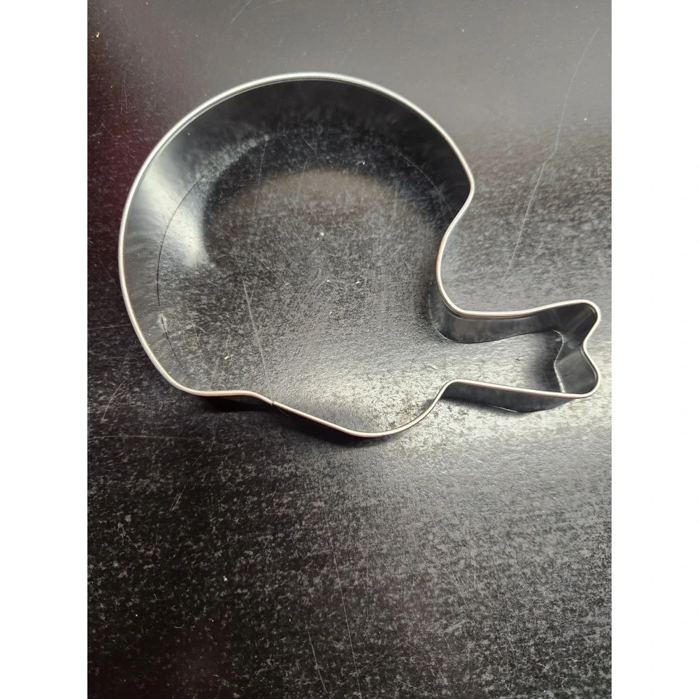 Football Helmet Cookie Cutter Silver Metal Sports Game Day Tailgate 5 Inch